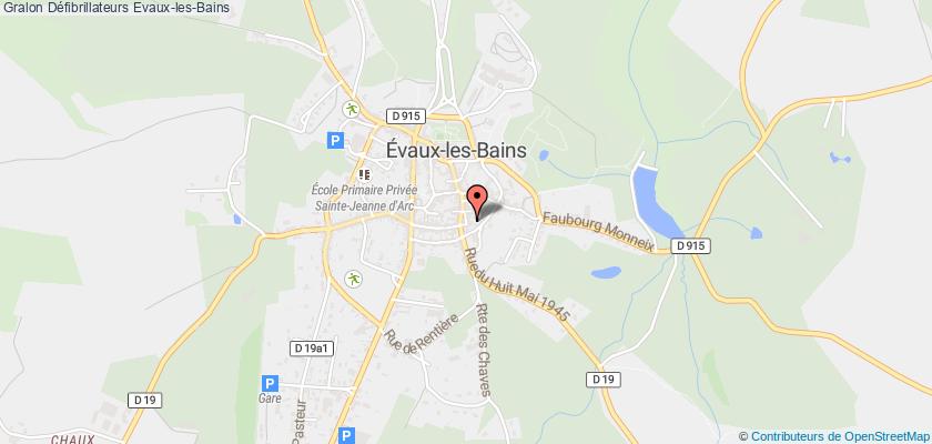 plan défibrillateurs Evaux-les-Bains