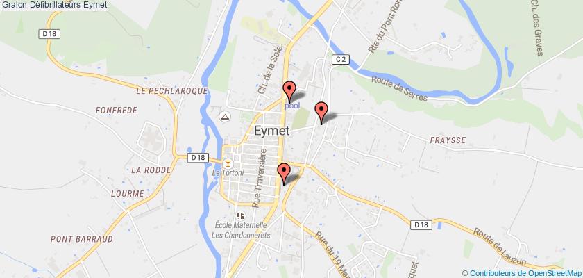 plan défibrillateurs Eymet