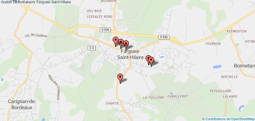 plan défibrillateurs Fargues-Saint-Hilaire