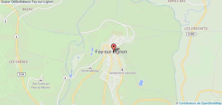 plan défibrillateurs Fay-sur-Lignon