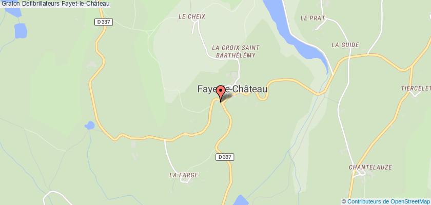 plan défibrillateurs Fayet-le-Château