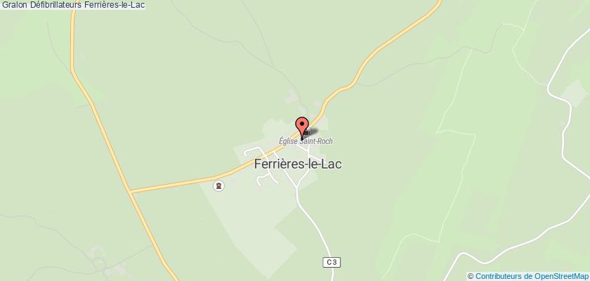plan défibrillateurs Ferrières-le-Lac