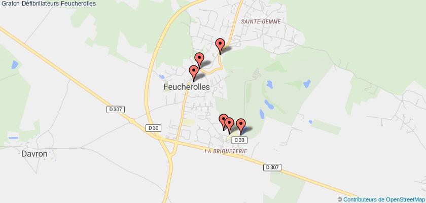 plan défibrillateurs Feucherolles