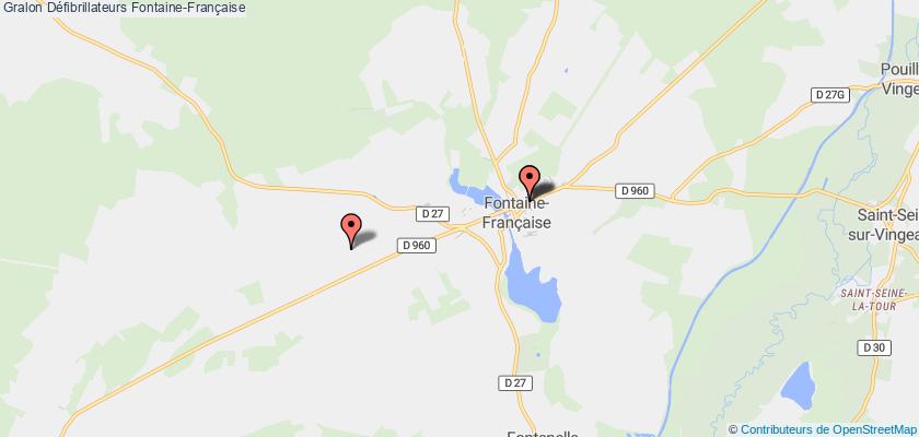 plan défibrillateurs Fontaine-Française