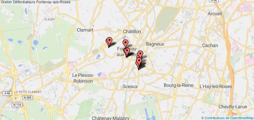 plan défibrillateurs Fontenay-aux-Roses