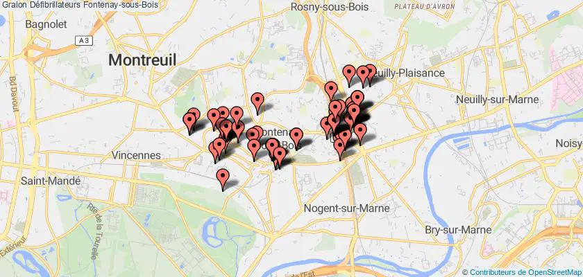 plan défibrillateurs Fontenay-sous-Bois