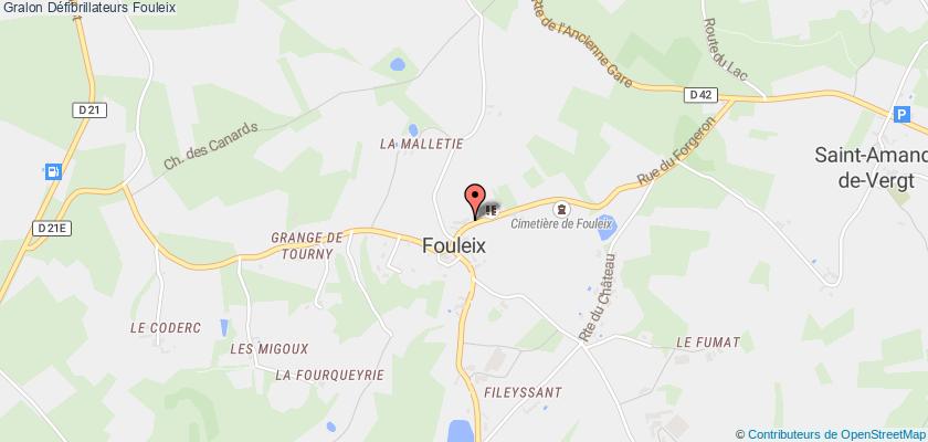 plan défibrillateurs Fouleix