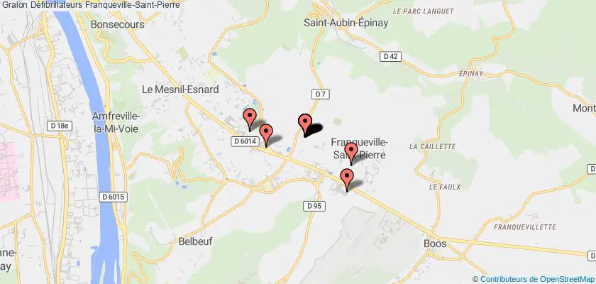 plan défibrillateurs Franqueville-Saint-Pierre