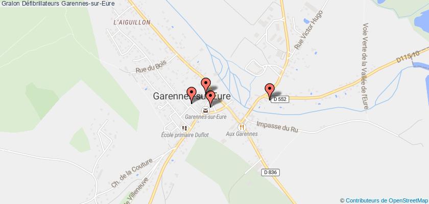 plan défibrillateurs Garennes-sur-Eure