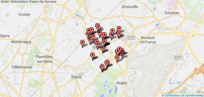 plan défibrillateurs Garges-lès-Gonesse
