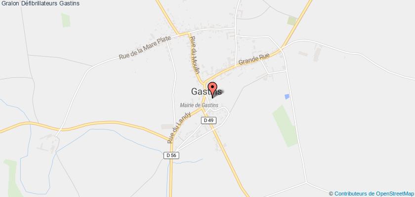 plan défibrillateurs Gastins