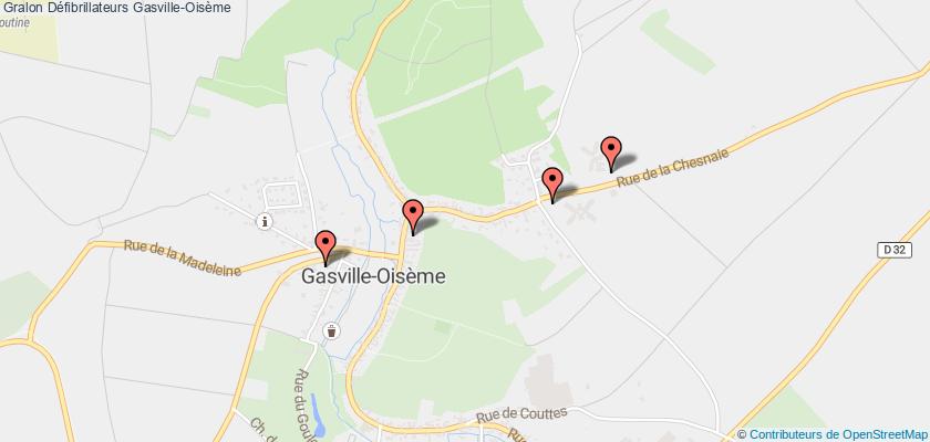 plan défibrillateurs Gasville-Oisème