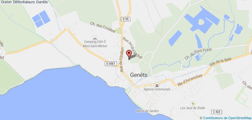 plan défibrillateurs Genêts