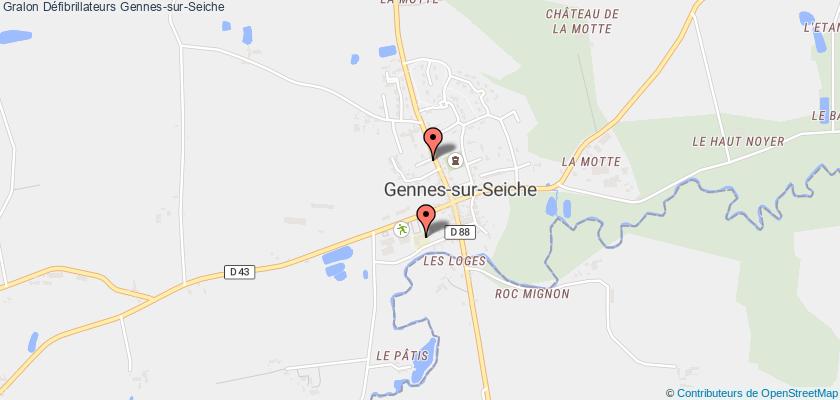 plan défibrillateurs Gennes-sur-Seiche
