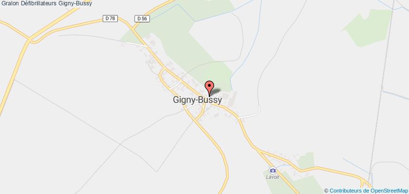 plan défibrillateurs Gigny-Bussy