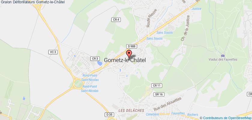 plan défibrillateurs Gometz-le-Châtel