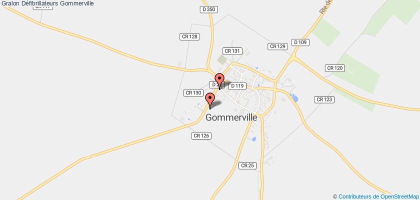 plan défibrillateurs Gommerville