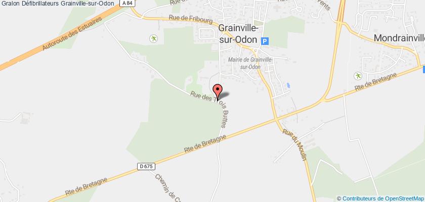 plan défibrillateurs Grainville-sur-Odon