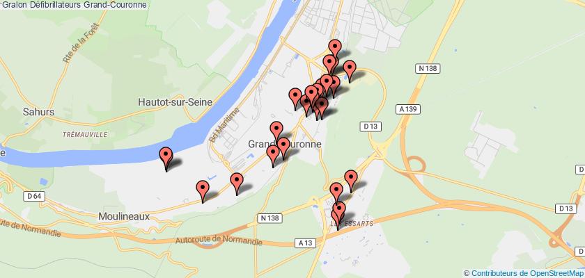 plan défibrillateurs Grand-Couronne