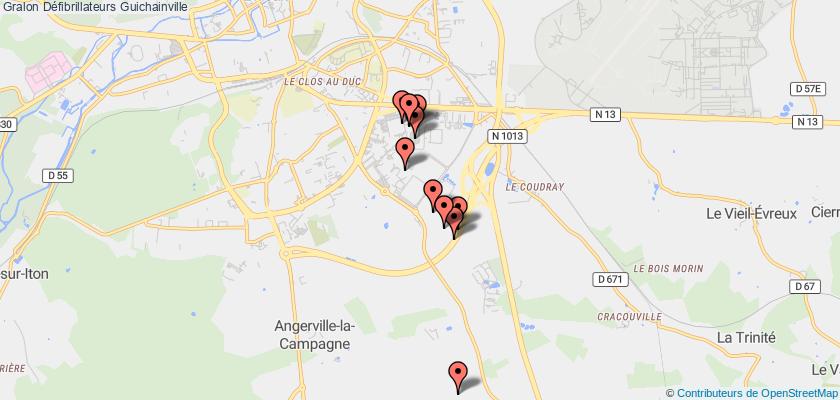 plan défibrillateurs Guichainville
