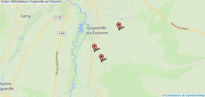 plan défibrillateurs Guigneville-sur-Essonne