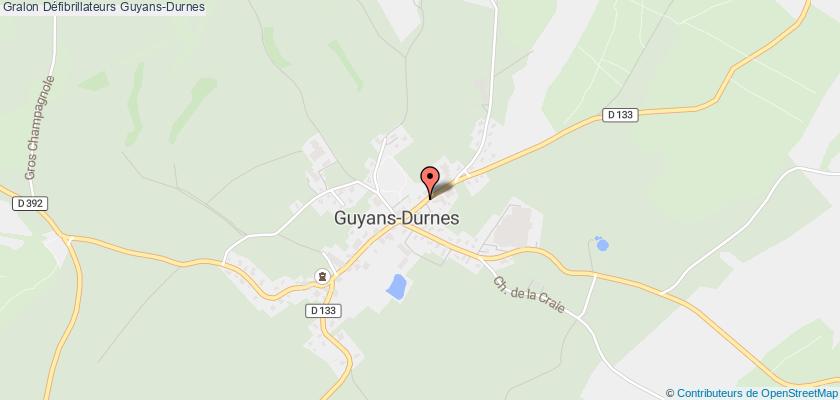 plan défibrillateurs Guyans-Durnes