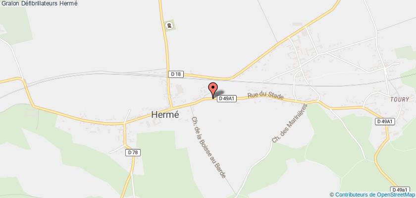 plan défibrillateurs Hermé