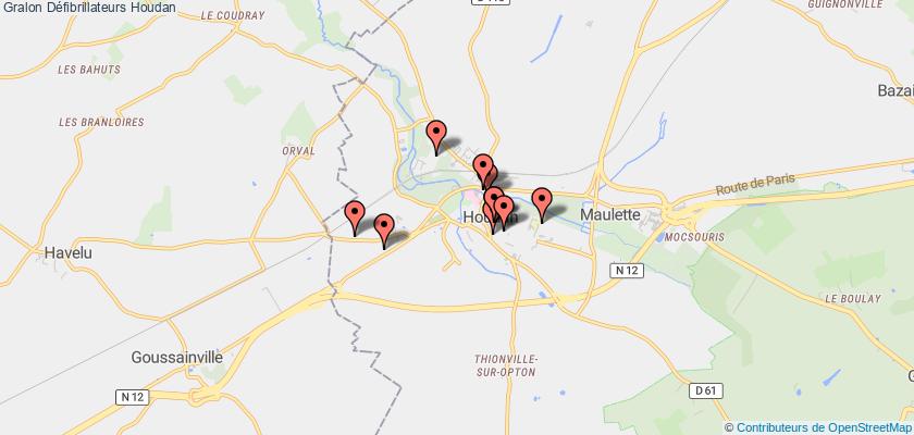 plan défibrillateurs Houdan