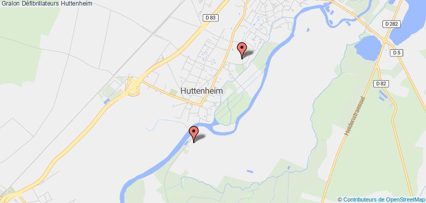 plan défibrillateurs Huttenheim