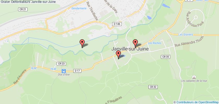 plan défibrillateurs Janville-sur-Juine