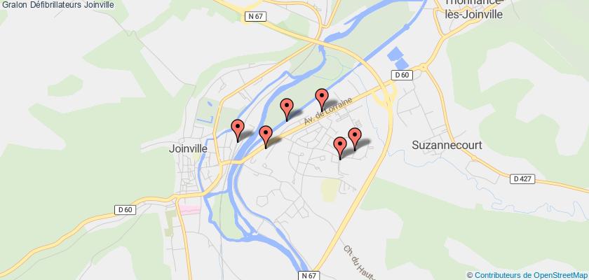 plan défibrillateurs Joinville