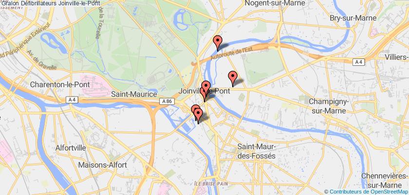 plan défibrillateurs Joinville-le-Pont