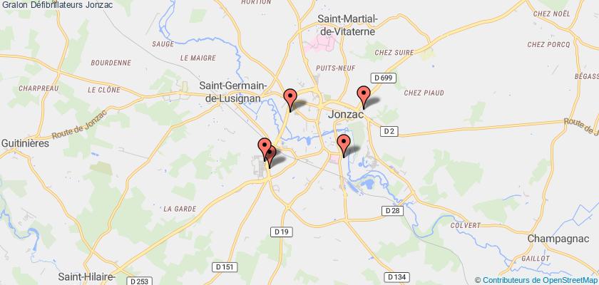 plan défibrillateurs Jonzac