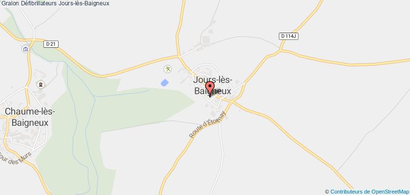 plan défibrillateurs Jours-lès-Baigneux