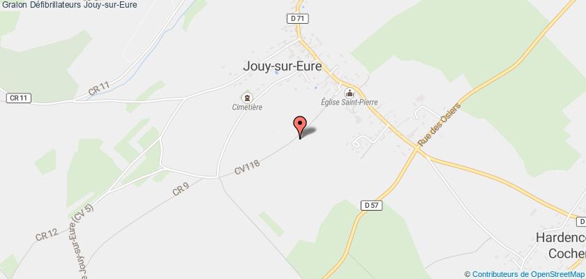 plan défibrillateurs Jouy-sur-Eure