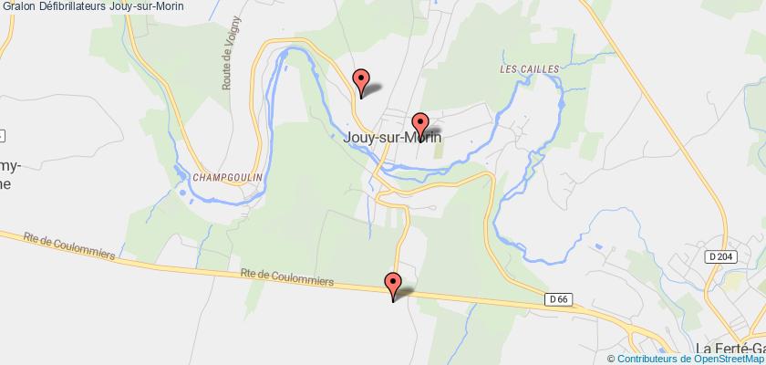 plan défibrillateurs Jouy-sur-Morin