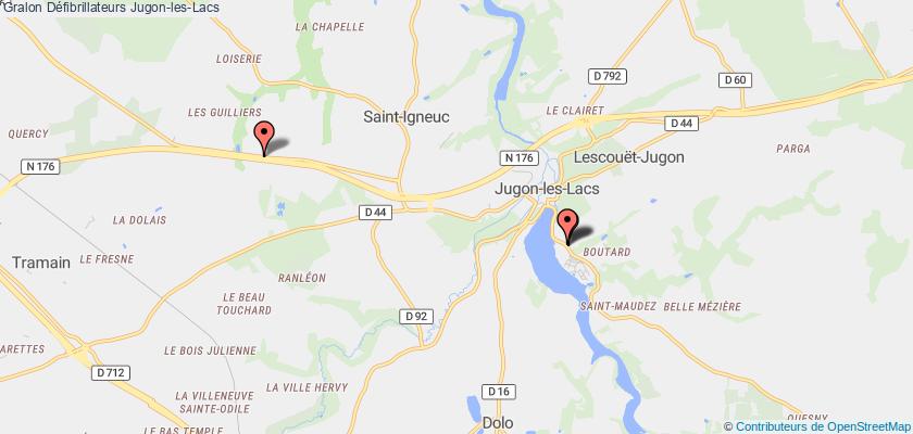 plan défibrillateurs Jugon-les-Lacs