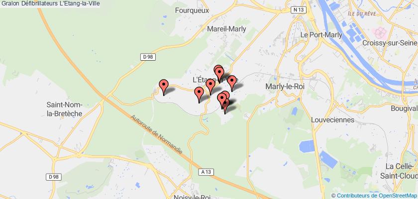 plan défibrillateurs L'Etang-la-Ville