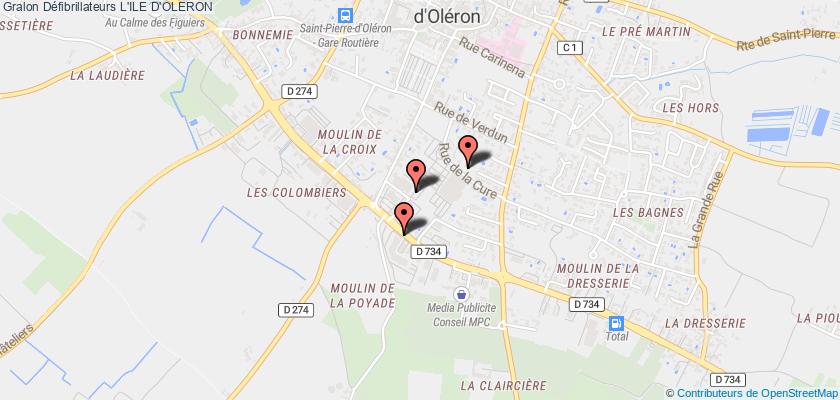 plan défibrillateurs L'ILE D'OLERON