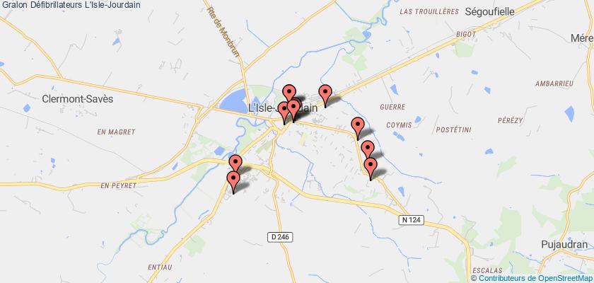 plan défibrillateurs L'Isle-Jourdain