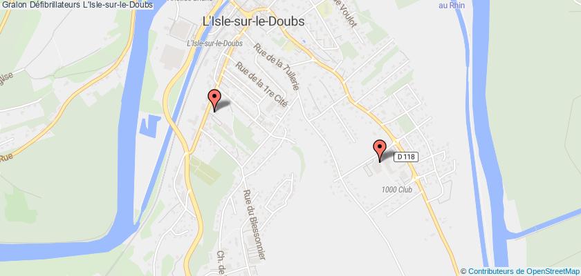 plan défibrillateurs L'Isle-sur-le-Doubs