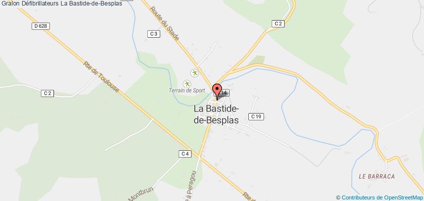 plan défibrillateurs La Bastide-de-Besplas