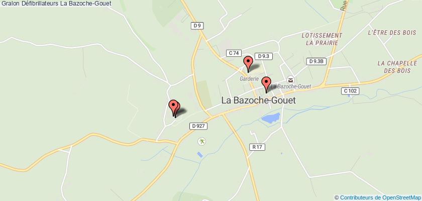 plan défibrillateurs La Bazoche-Gouet