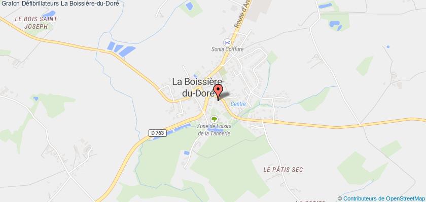 plan défibrillateurs La Boissière-du-Doré