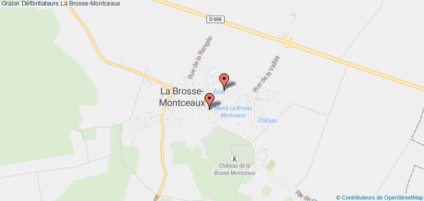 plan défibrillateurs La Brosse-Montceaux