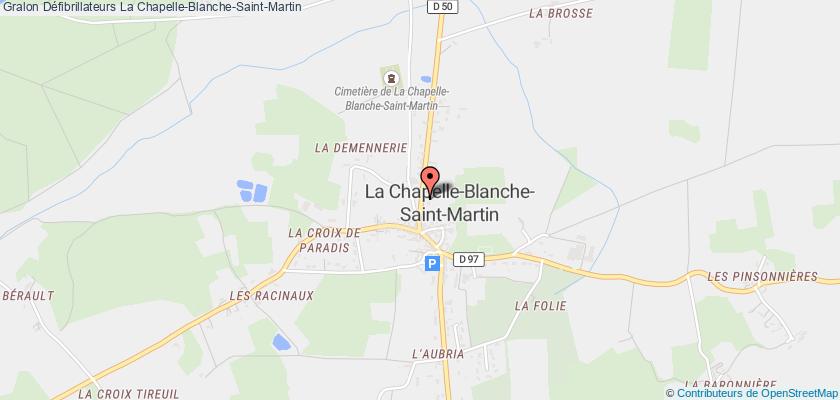 plan défibrillateurs La Chapelle-Blanche-Saint-Martin