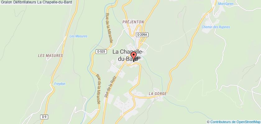 plan défibrillateurs La Chapelle-du-Bard