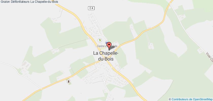 plan défibrillateurs La Chapelle-du-Bois