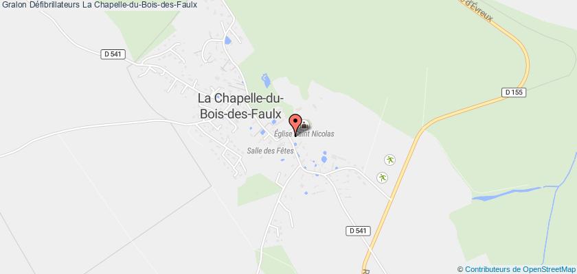 plan défibrillateurs La Chapelle-du-Bois-des-Faulx