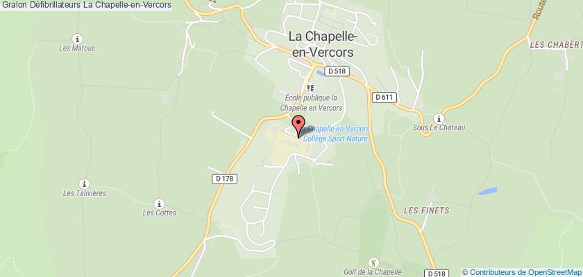 plan défibrillateurs La Chapelle-en-Vercors